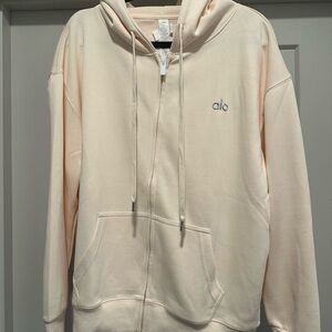 ALO Yoga Cream Zip-Up Jacket